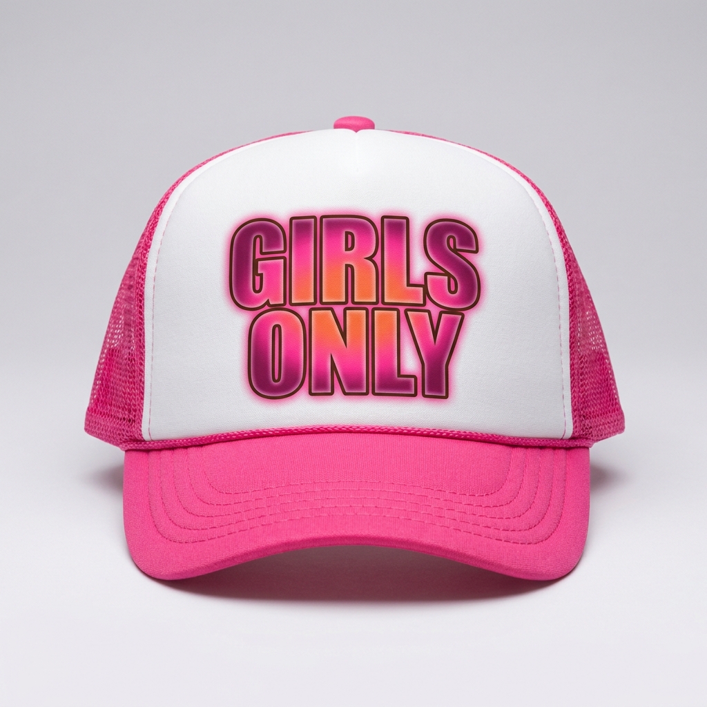 GIRLS ONLY trucker · Pink bill